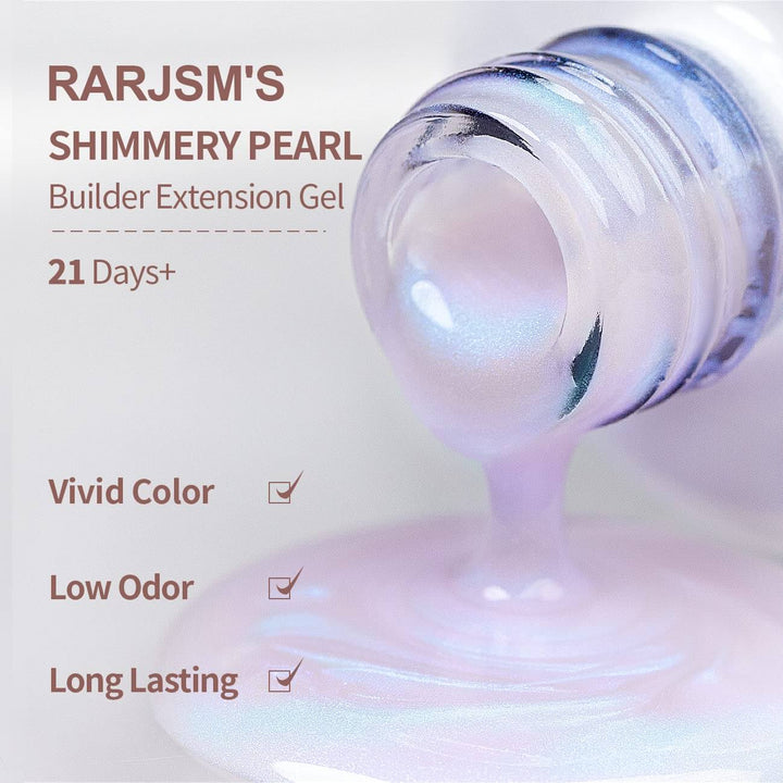 RARJSM ® Pearl White Shell Thread 6 in 1 Builder Gel |15ml #527 - RARJSM