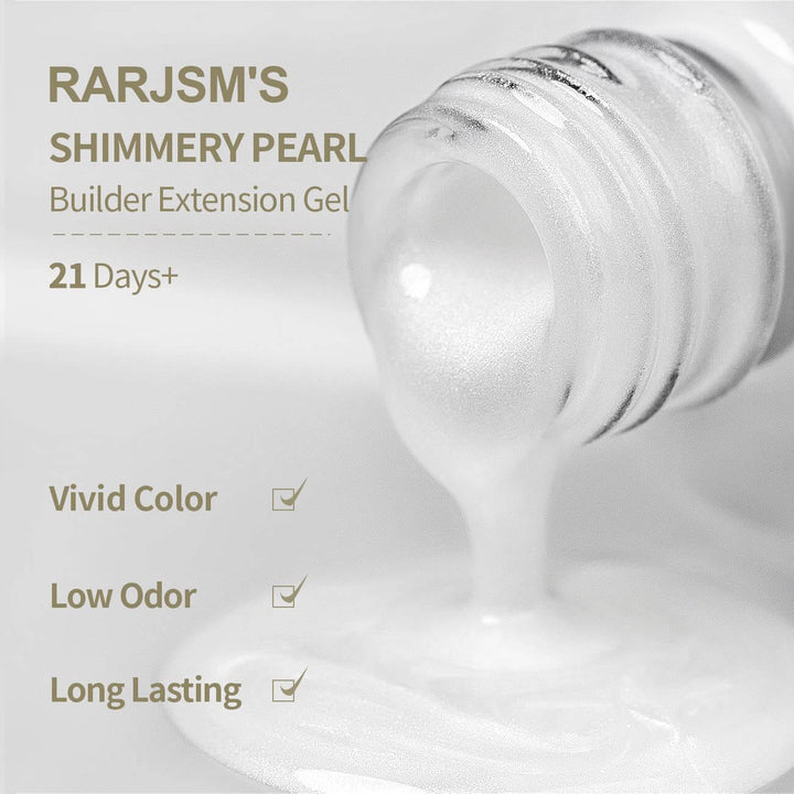 RARJSM ® Shell Thread Pearl Silver 6 in 1 Builder Gel | 15ml - RARJSM
