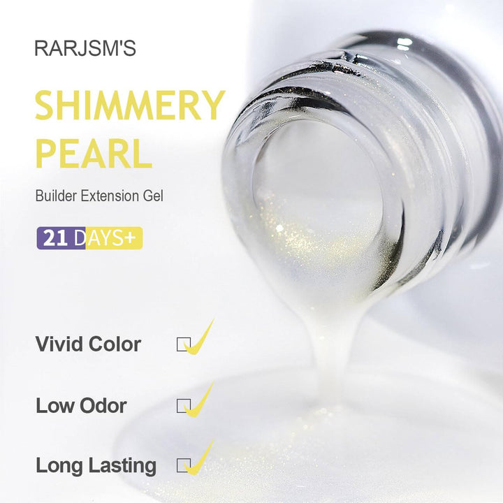 RARJSM ® Shell Thread Pearl White Gold 6 in 1 Builder Gel | 15ml