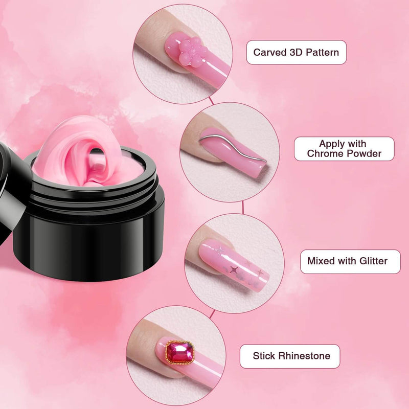RARJSM ®Solid Builder Gel |Pink Purple Solid Building Extension Nail Gel | 15g