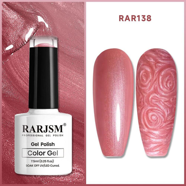 Red 2-in-1 Thread pearl gel nail polish 7.5ml #138 - RARJSM