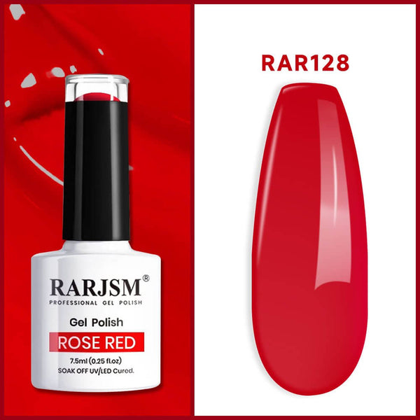 Red | RARJSM ®Classic Color Gel Polish| 7.5ml #128 - RARJSM