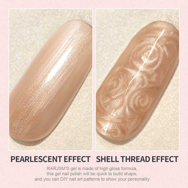 RARJSM ® Rose Gold 2-in-1 Thread pearl gel nail polish 7.5ml #137