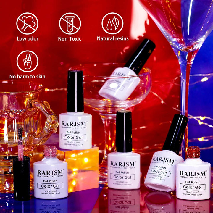 Rose Gold |RARJSM ® Brilliant fireworks Glitter Gel Nail Polish | 7.5ml #706