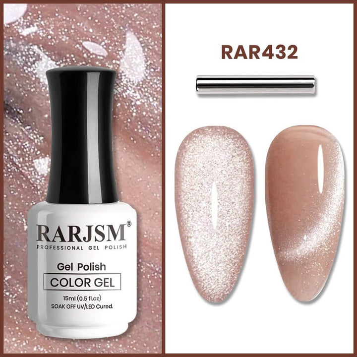 RARJSM ®Rose Gold Velvet Jelly Cat Eye Gel Polish | 15ml #432