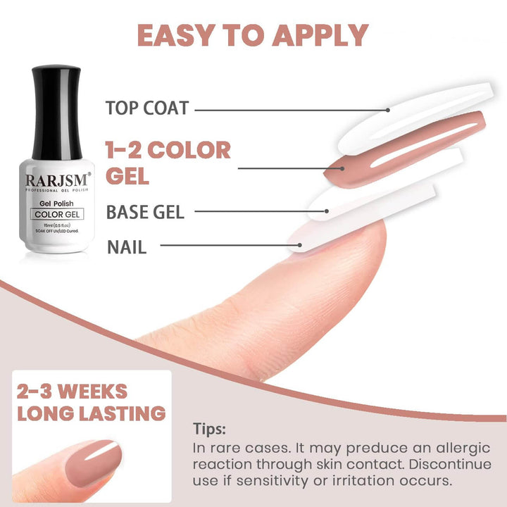 Rose Pink rarjsm Basic nail colors Classic nude Gel Nail Polish