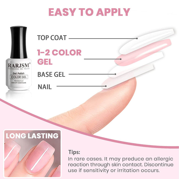 Sheer Pink | RARJSM ®Classic Color Gel Polish |15ml #211