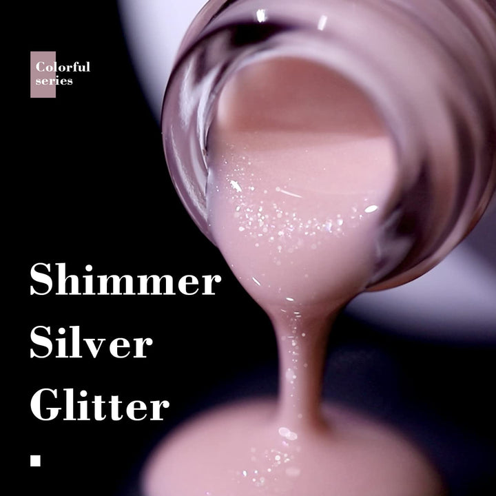 RARJSM ®Sheer Pink Shimmer Gel Nail Polish 15ml #476