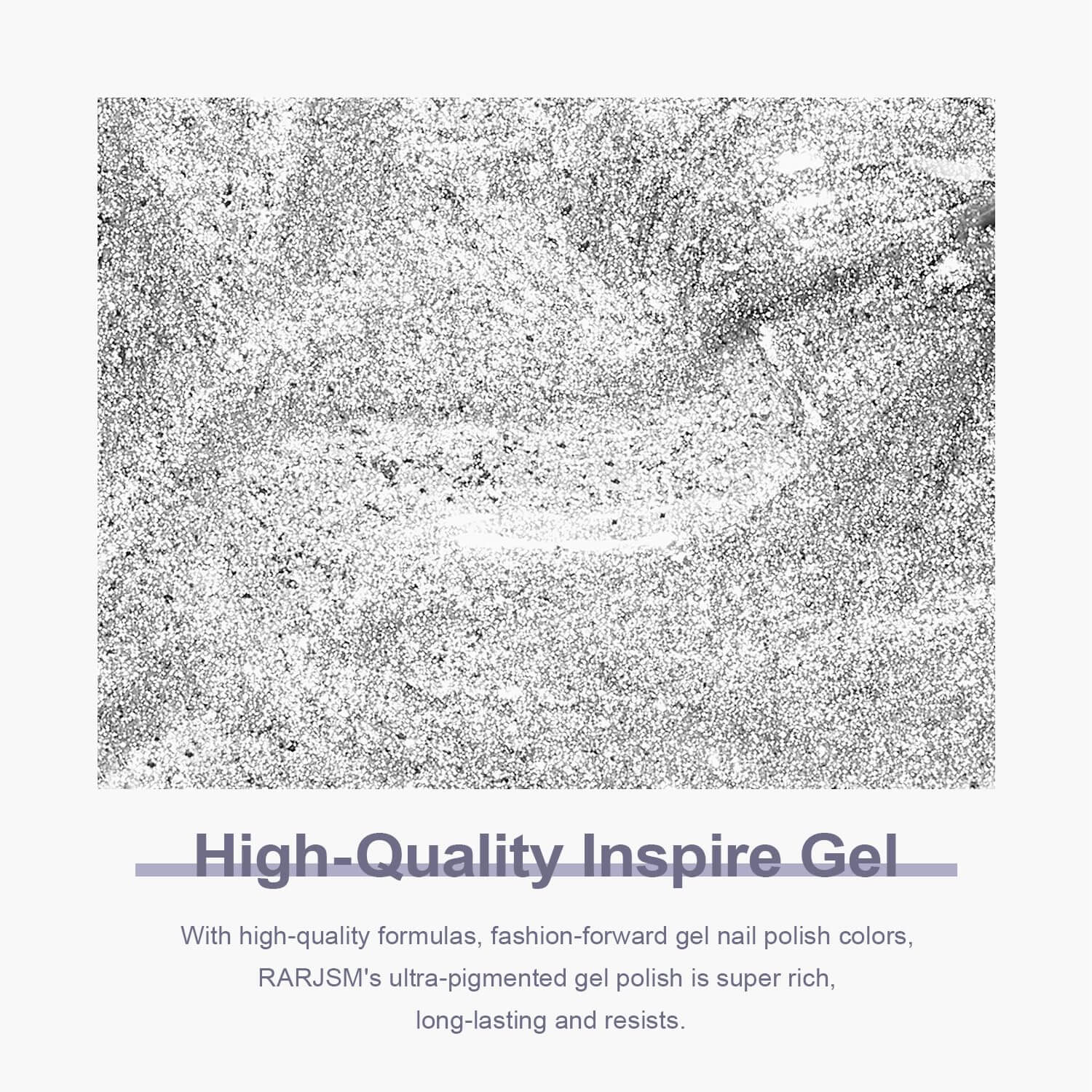 RARJSM ® Silver Shiny Metallic Diamond Glitter Gel Nail Polish