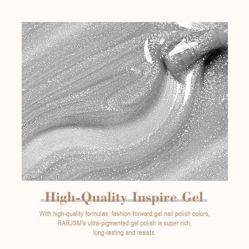 Velvet Jelly Gel Polish Texture Silver Shimmer Detail
