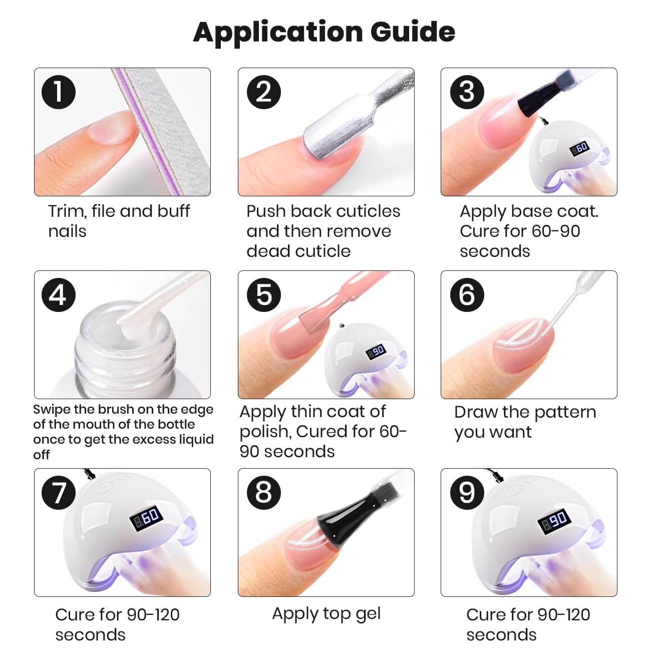 RARJSM® Sliver Pearlescent Nail Art Gel Liner Pearl gel nail polish