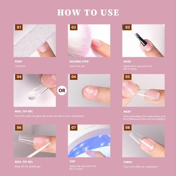Rarjsm Solid Nail Tip Gel-Fake Nails Solid Builder Gel – RARJSM