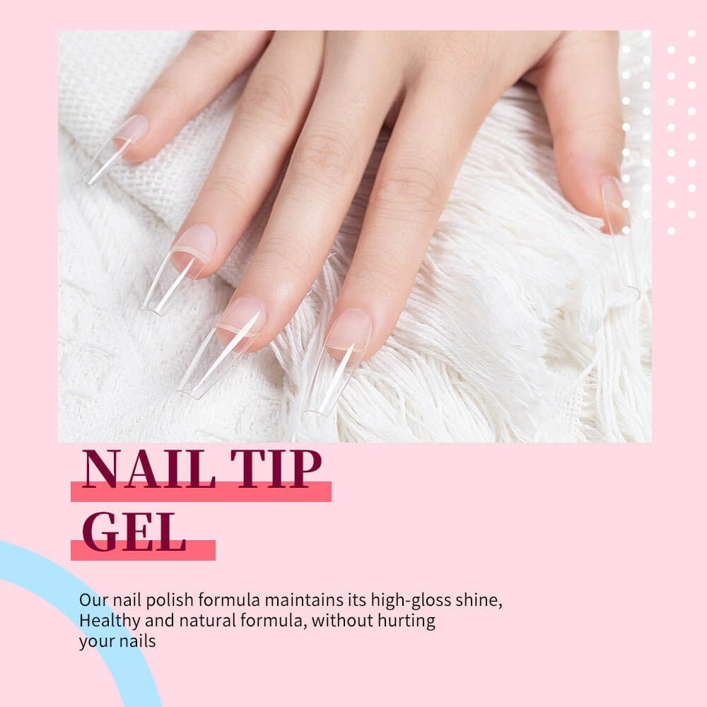 Rarjsm Solid Nail Tip Gel-Fake Nails Solid Builder Gel