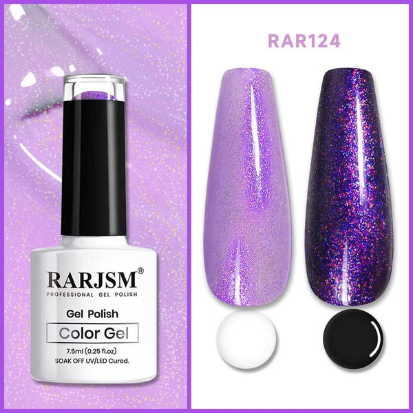 Sparkle Purple Sparkly Shiny | RARJSM ®Shell Glitter Gel Nail Polish | 7.5ml #124