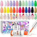 Frühling-Sommer-Farbkollektion | RARJSM ® 24-teiliges Nagellack-Set zum Lackieren von Nägeln | 5 ml