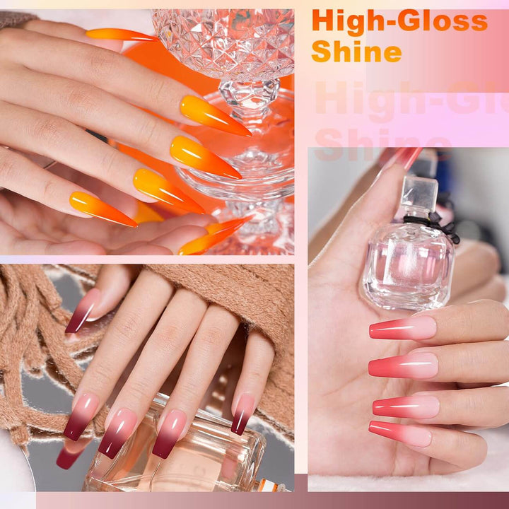 RARJSM ® Color changing gel nail polish 6 Colors Set 7.5ml