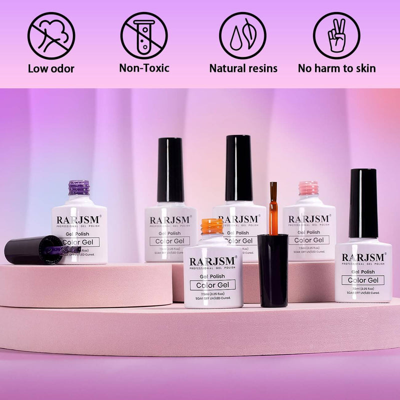 RARJSM ® Color changing gel nail polish 6 Colors Set 7.5ml