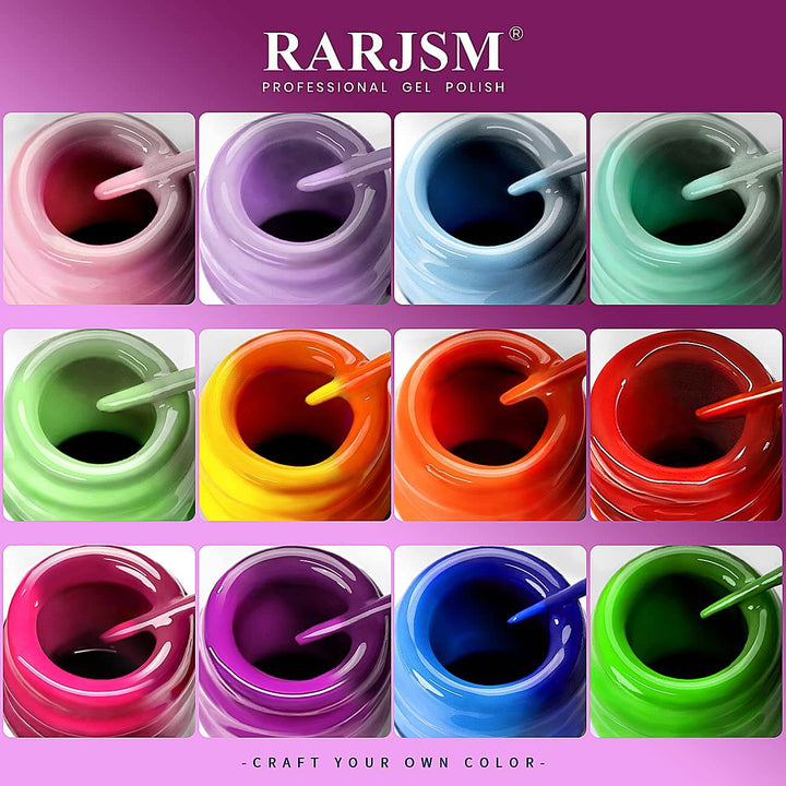 RARJSM ®Temperature Color Changing Nail Art Gel Liner 12 Colors Set