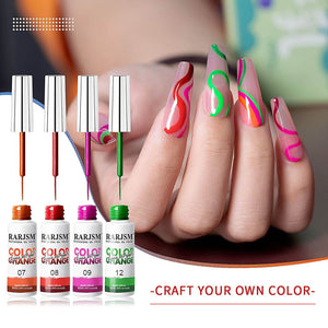 RARJSM ®Temperature Color Changing Nail Art Gel Liner 12 Colors Set