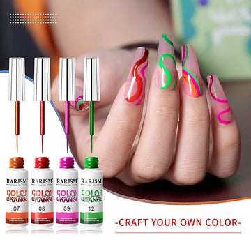RARJSM ®Temperature Color Changing Nail Art Gel Liner 12 Colors Set