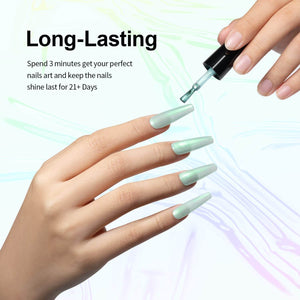 RARJSM ® Transparent Series Thread pearl gel nail polish 6 Colors Set