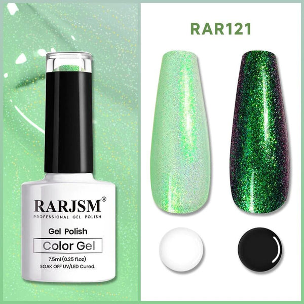 Turquoise Sparkly Shiny | RARJSM ®Shell Glitter Gel Nail Polish | 7.5ml #121