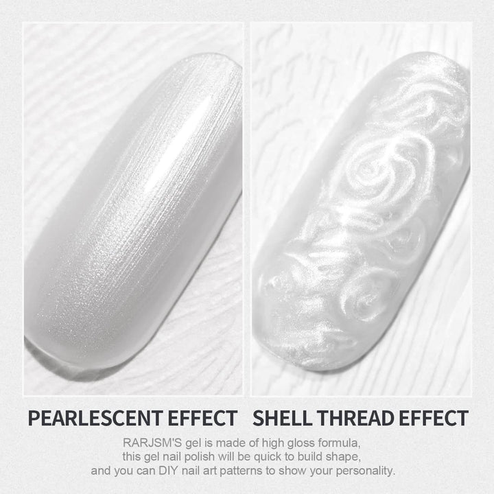 RARJSM ® pearl white gel nail polish 7.5ml #105