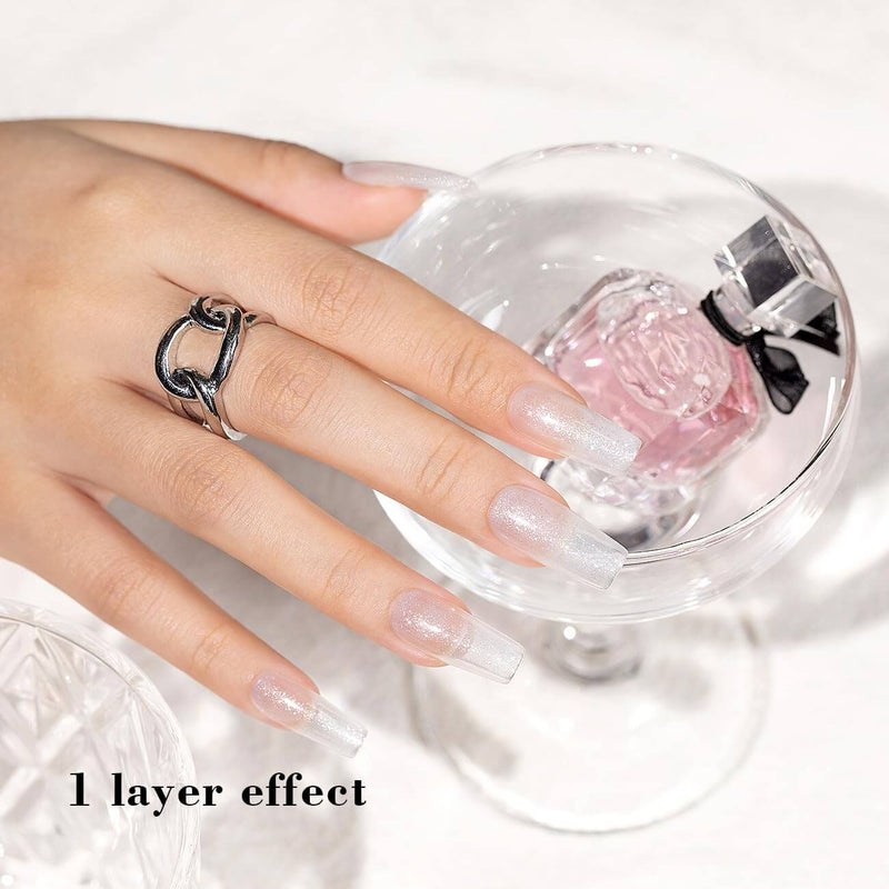 RARJSM ®Yellow White Silver Shimmer Gel Nail Polish 15ml #579