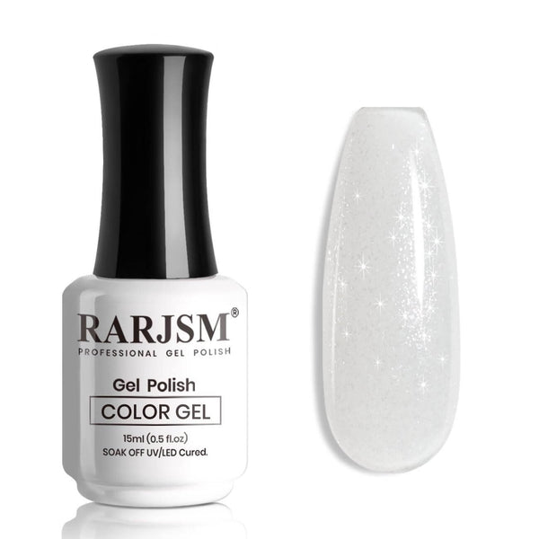 RARJSM ®Yellow White Silver Shimmer Gel Nail Polish 15ml #579